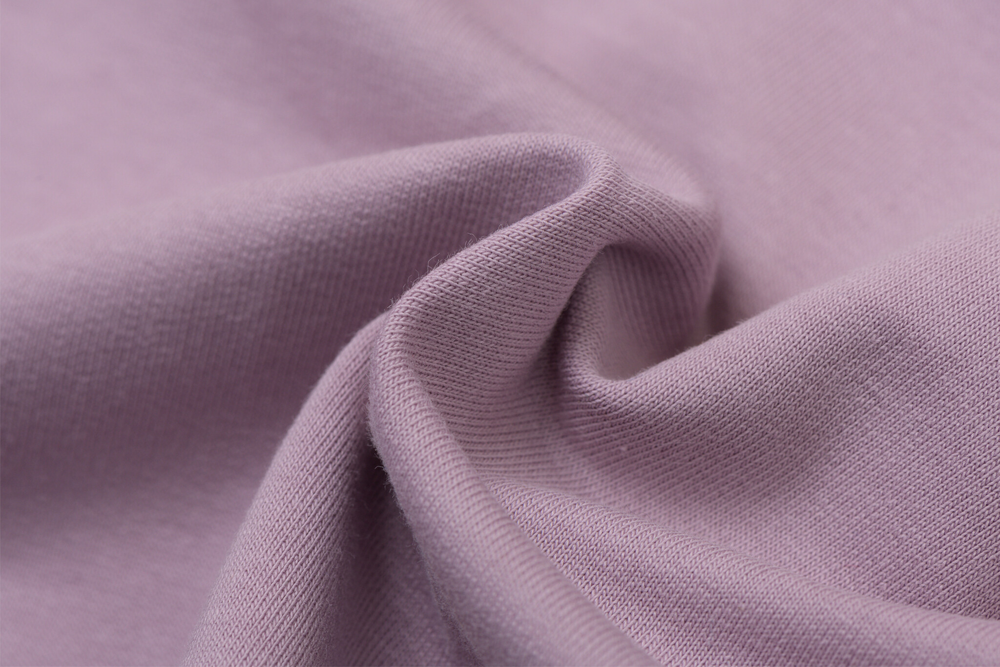 Organic French Terry Stof Oud Lavendel