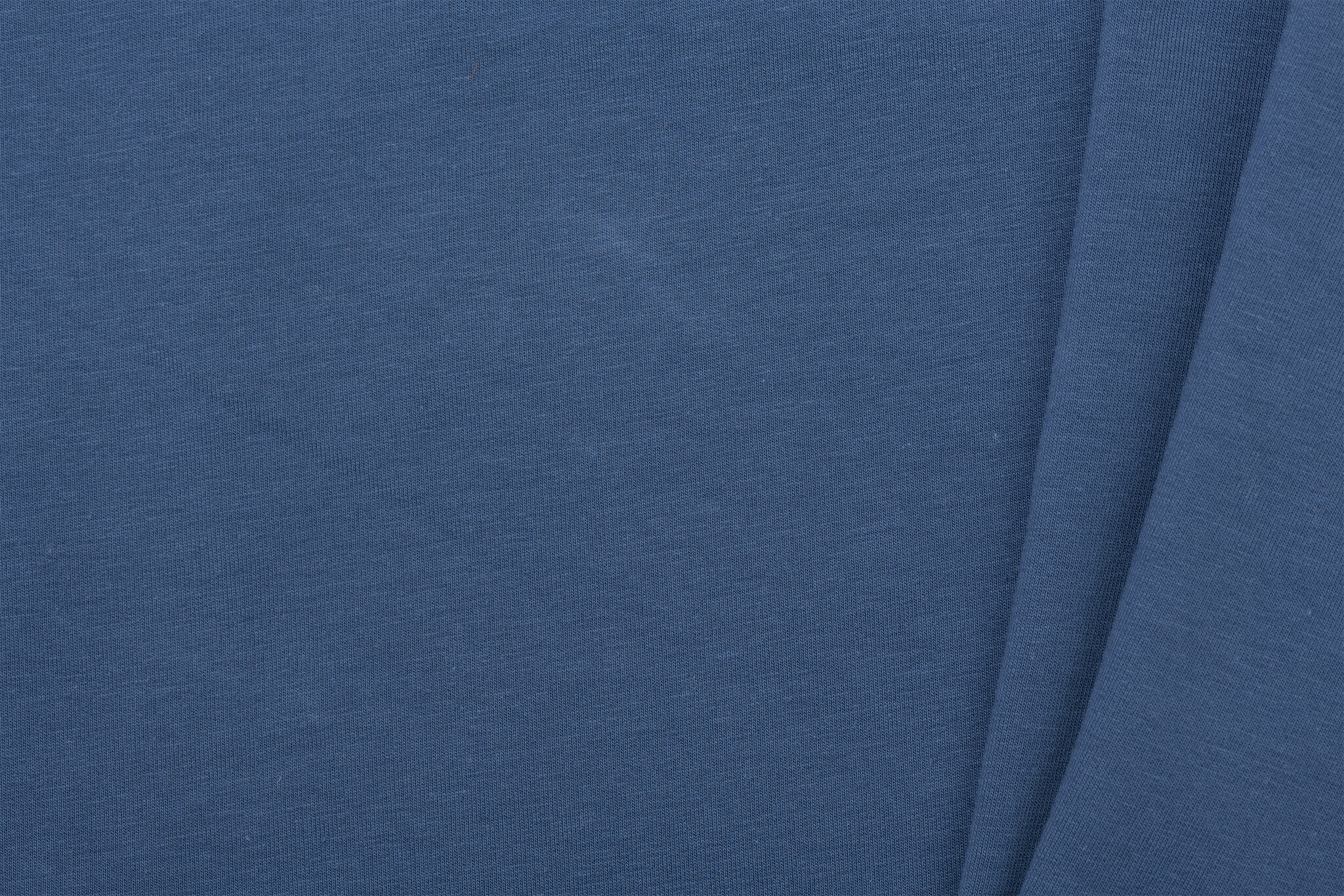 Organic French Terry Stof Indigo Blauw