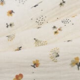 Hydrofiel Stof Egel en Bloemen Ecru
