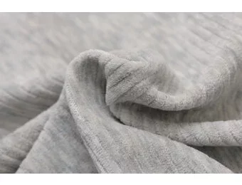 Nicky Velours Rib Stof Grijs Melange