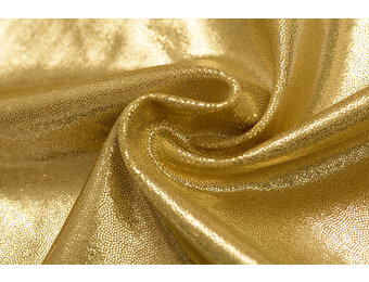 Lycra Mystique foil goud