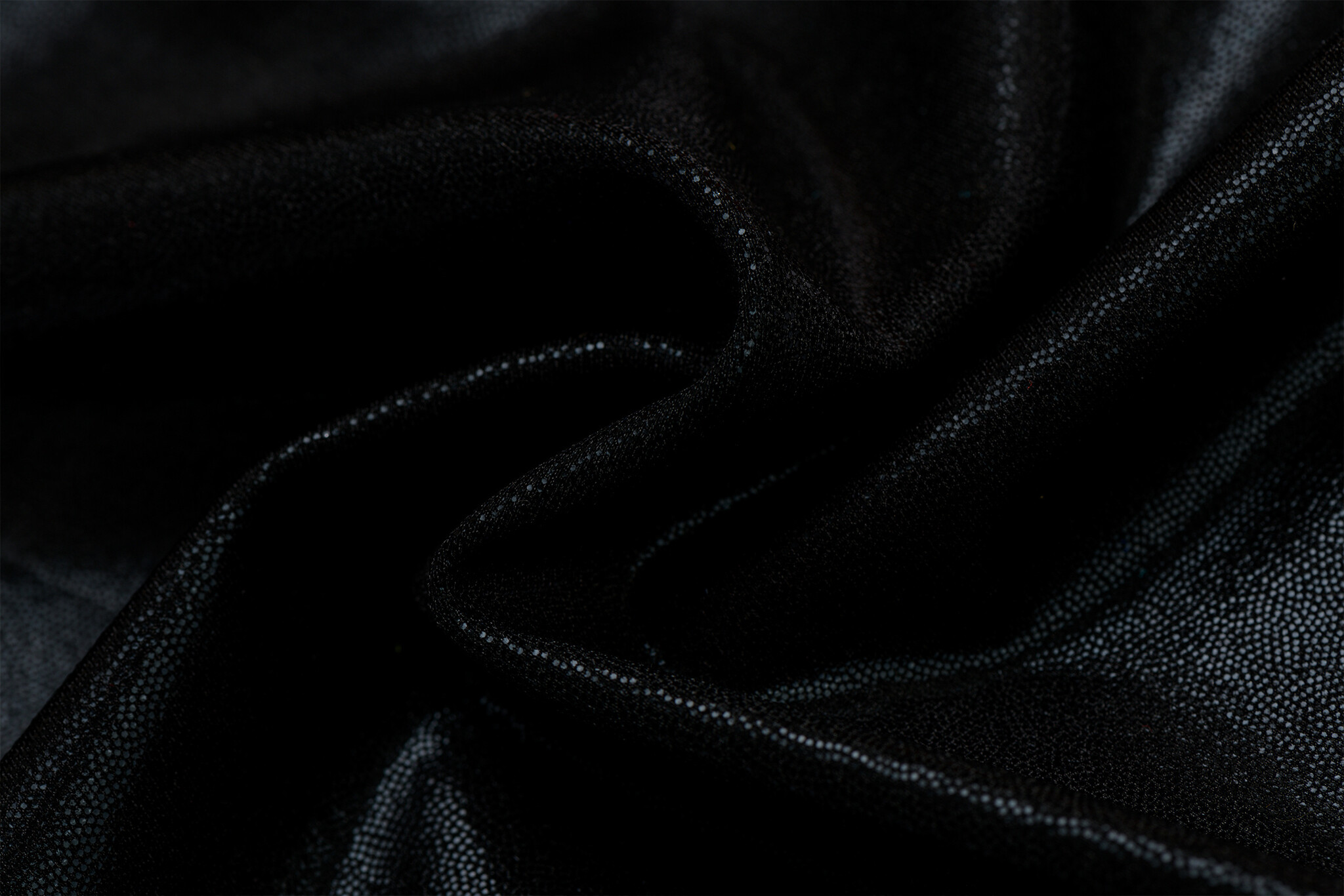 Hologram Lycra Stof (Mystic) Zwart