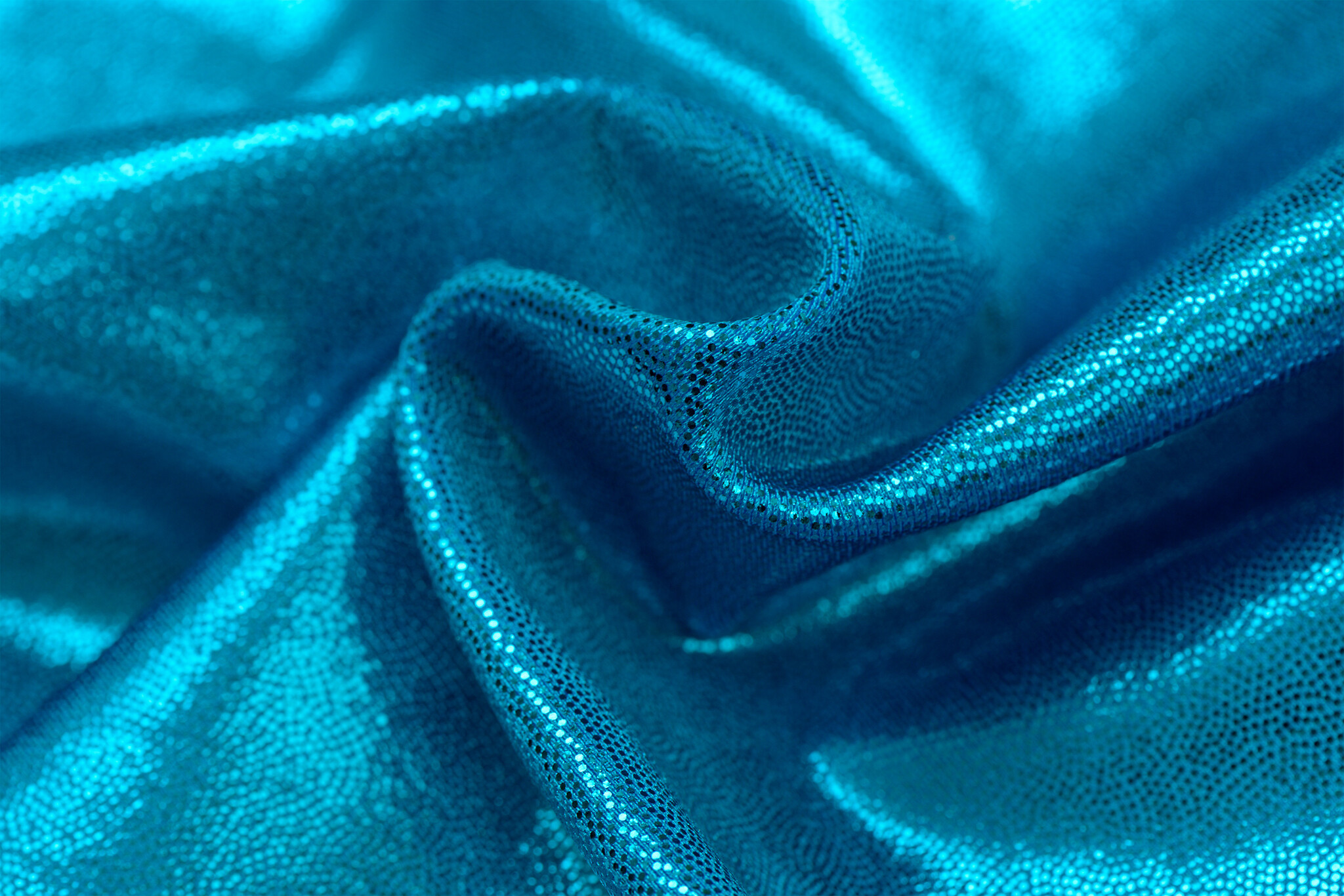 Lycra Mystique foil aqua