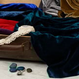 Stretch Fluweel Petrol