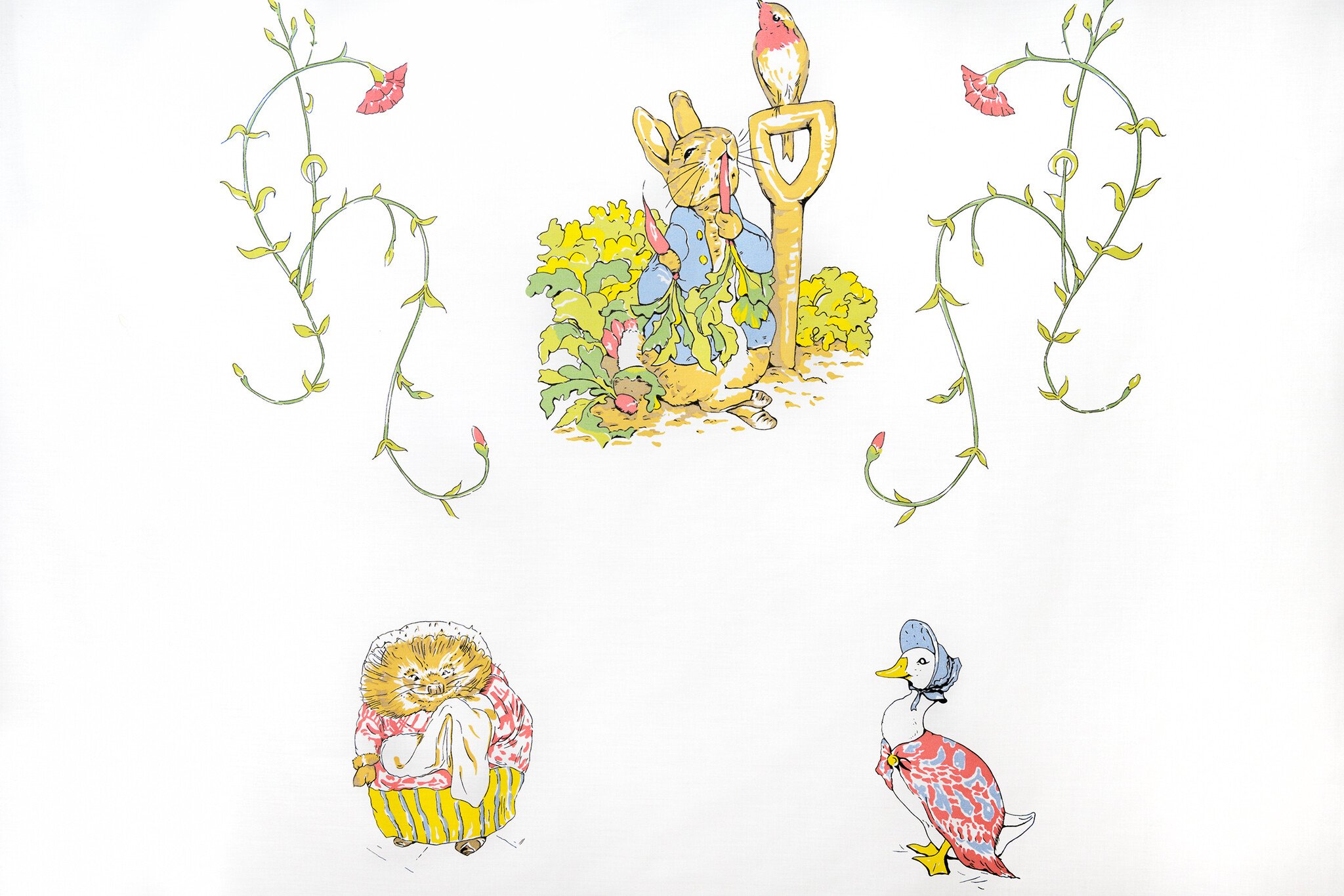 Katoen Poplin Beatrix Potter Peter Rabbit Paneel