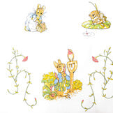 Katoen Poplin Beatrix Potter Peter Rabbit Paneel
