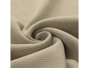 Wafel Jersey Stof Donker Beige