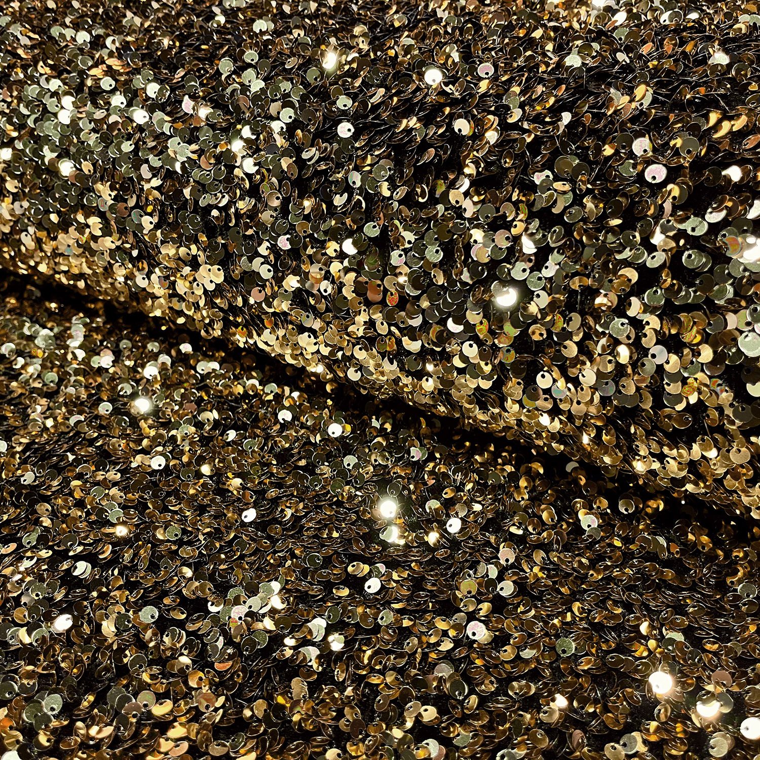 Pailletten stof goud