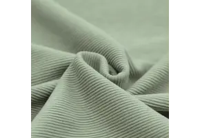 Ottoman Rib Jersey Stof Dusty Groen