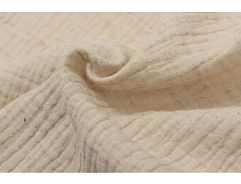 Drielaags Katoen Linnen Gauze Stof Naturel Melange