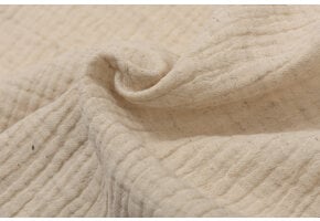 Katoen Linnen Double Gauze Stof Naturel Melange