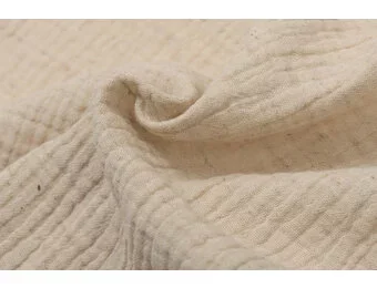 Katoen Linnen Double Gauze Stof Naturel Melange