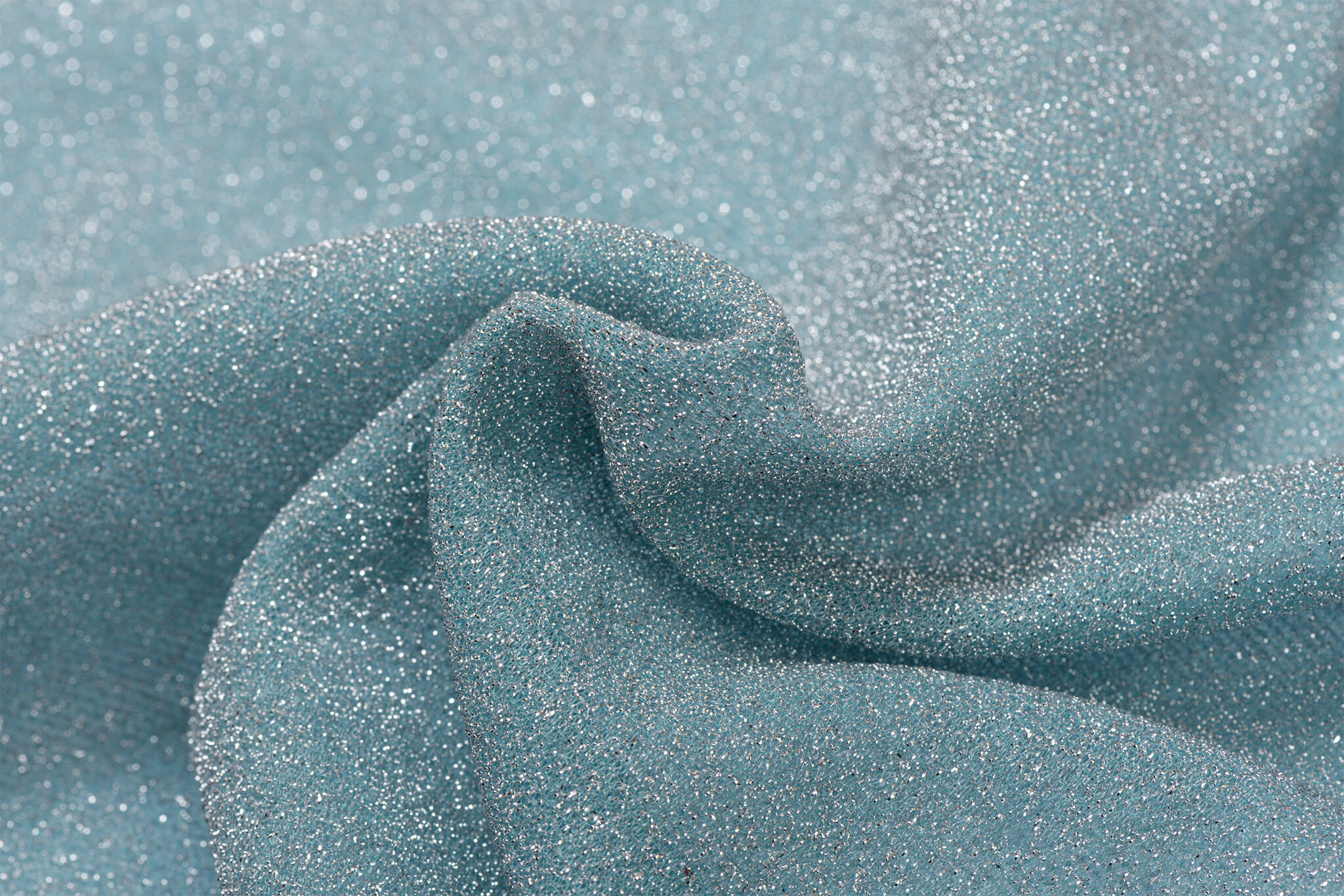 Lurex glitter licht zeegroen