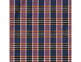 Hollandse ruitjes - bontjes rood en d.blauw met oranje en groen