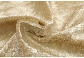 Velours de pannes uni champagne goud