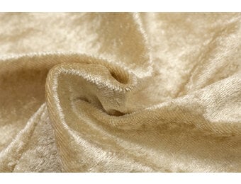 Velours de pannes uni champagne goud