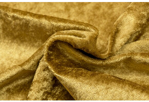 Velours de pannes uni donker goud