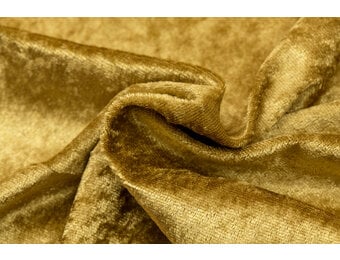 Velours de pannes uni donker goud