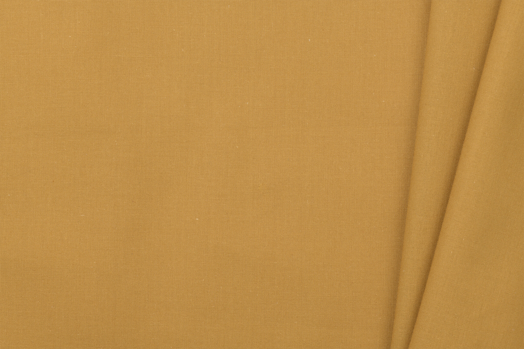 Katoen Poplin Antiek Mosterdgeel