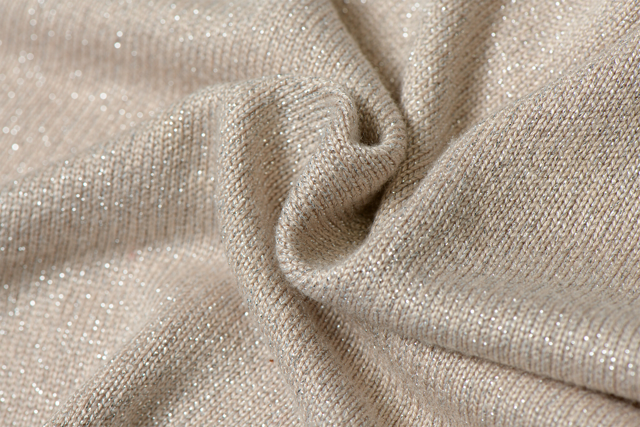 Luricio viscose beige Knitted Shine