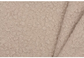 Boucle Stof Gekruld Licht Beige