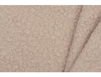 Boucle Stof Gekruld Licht Beige