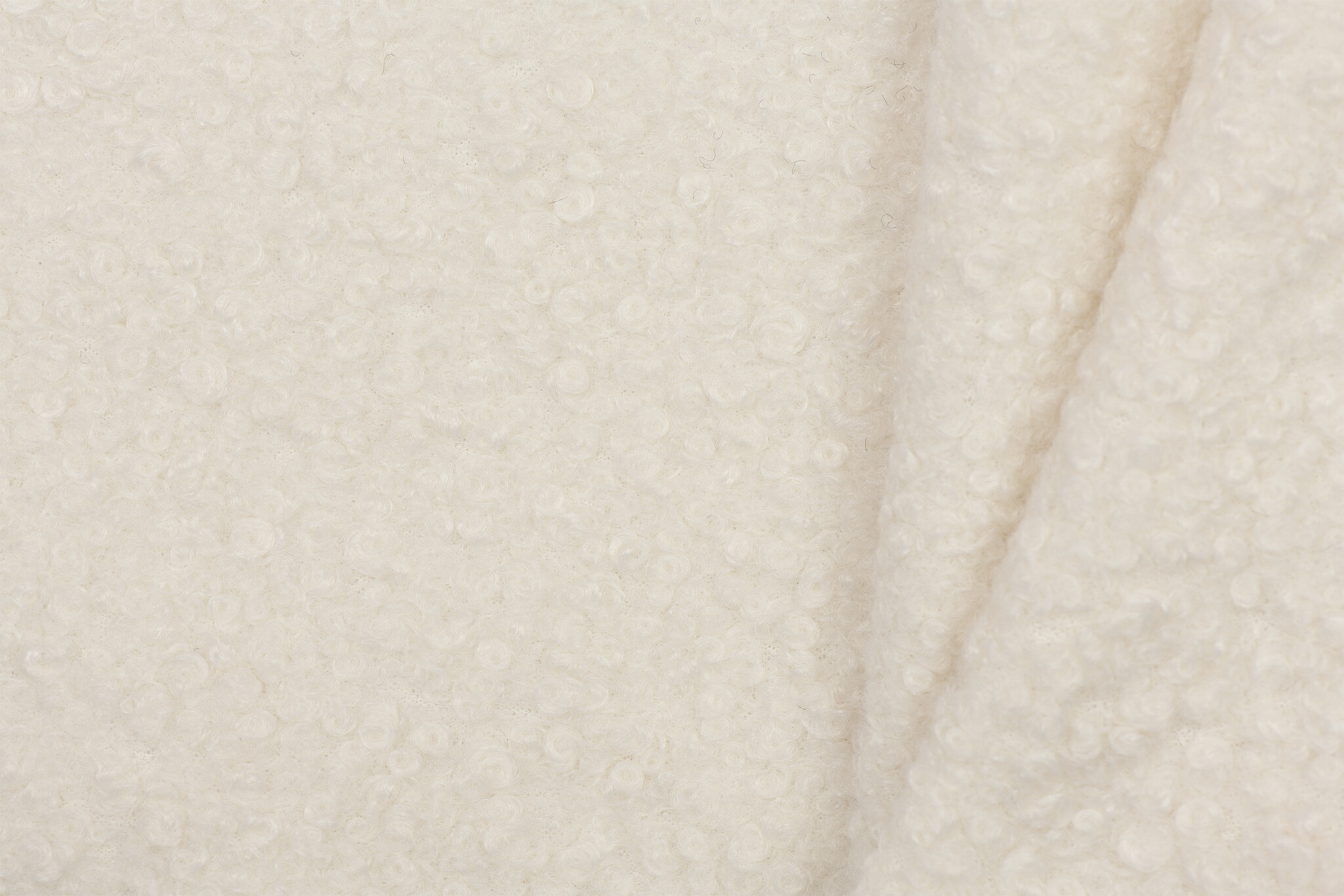 Boucle Stof Gekruld Ecru