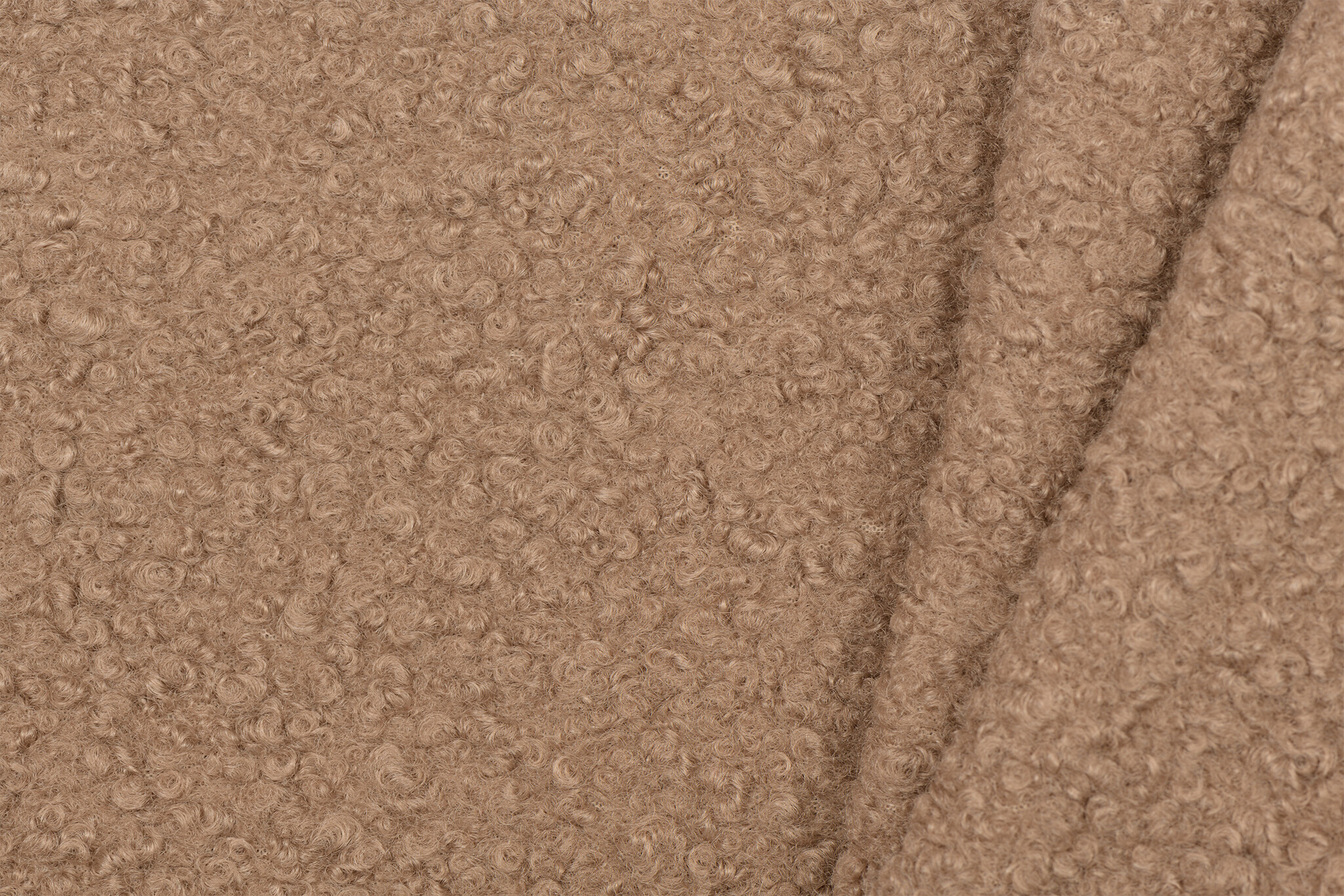 Boucle Stof Gekruld Cacao