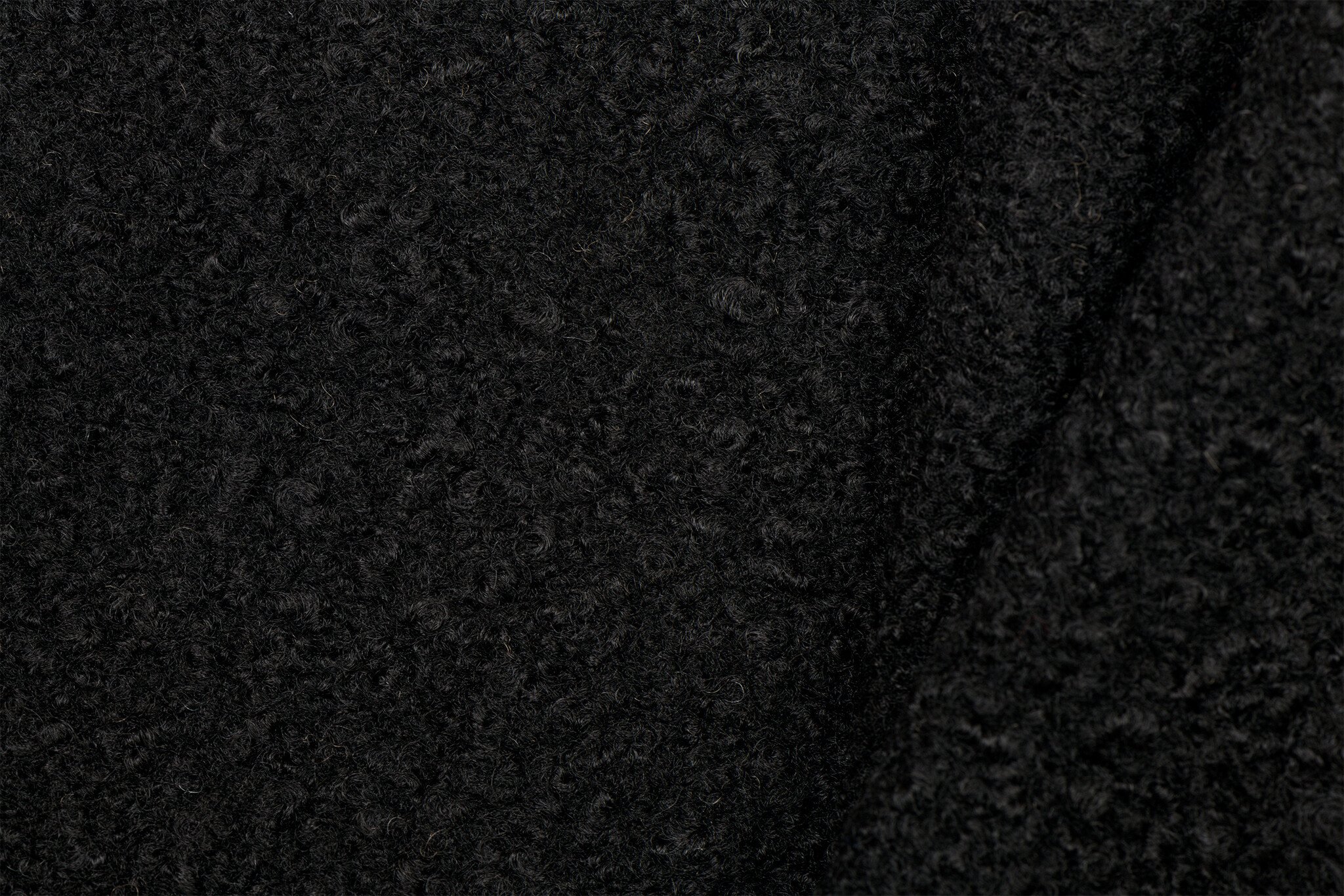 Boucle Stof Gekruld Zwart