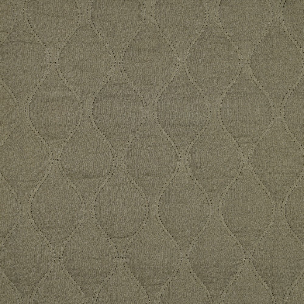 Gewatteerd Katoenen Double Gauze Mos Groen