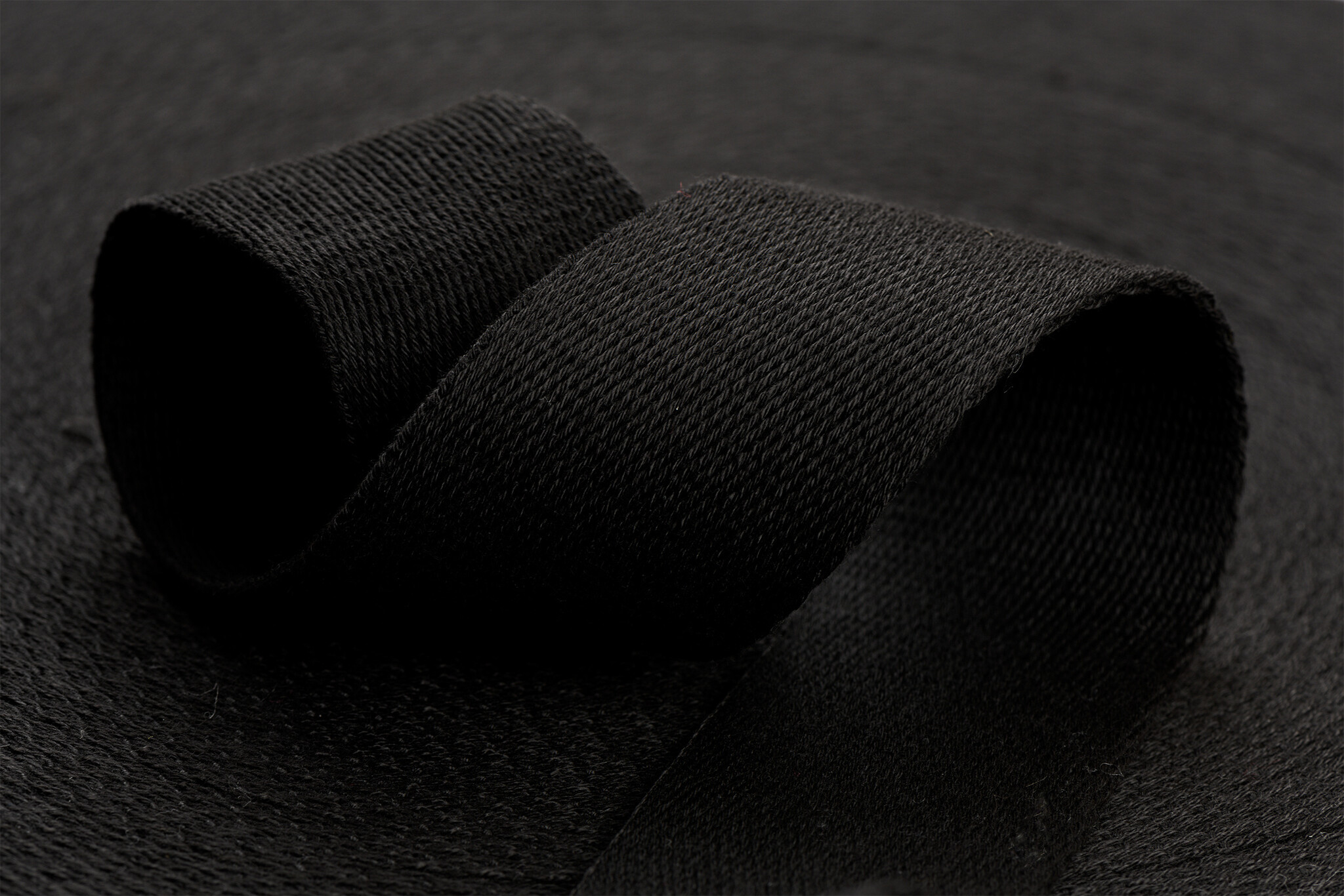 Tassenband Katoen Zwart 40mm