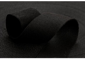 Tassenband Katoen Zwart 25mm