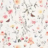 Coupon 90 CM Hydrofiel Stof Bloemen & Vlinders