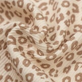 Rib Jersey Stof - Luipaardprint Beige