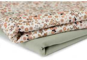 Jersey Katoen Digitale Print -  Liefdesbloem Beige