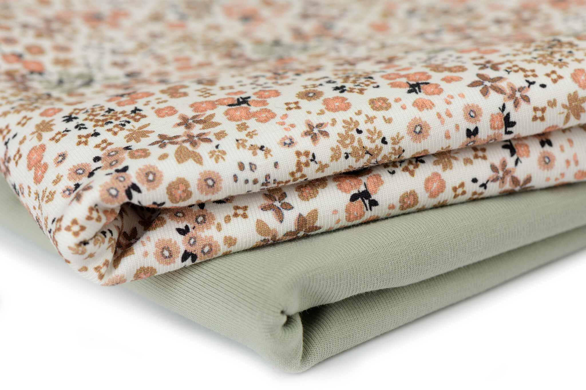 Jersey Katoen Digitale Print -  Liefdesbloem Beige