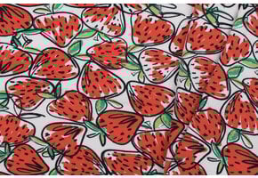 Katoenen Jersey Aardbeien