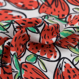 Katoenen Jersey Aardbeien