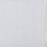 Katoen Voile Stof Geborduurd met Bloemen Ecru