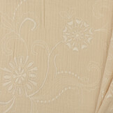 Hydrofiel Stof Geborduurd met Bloemen Licht Beige