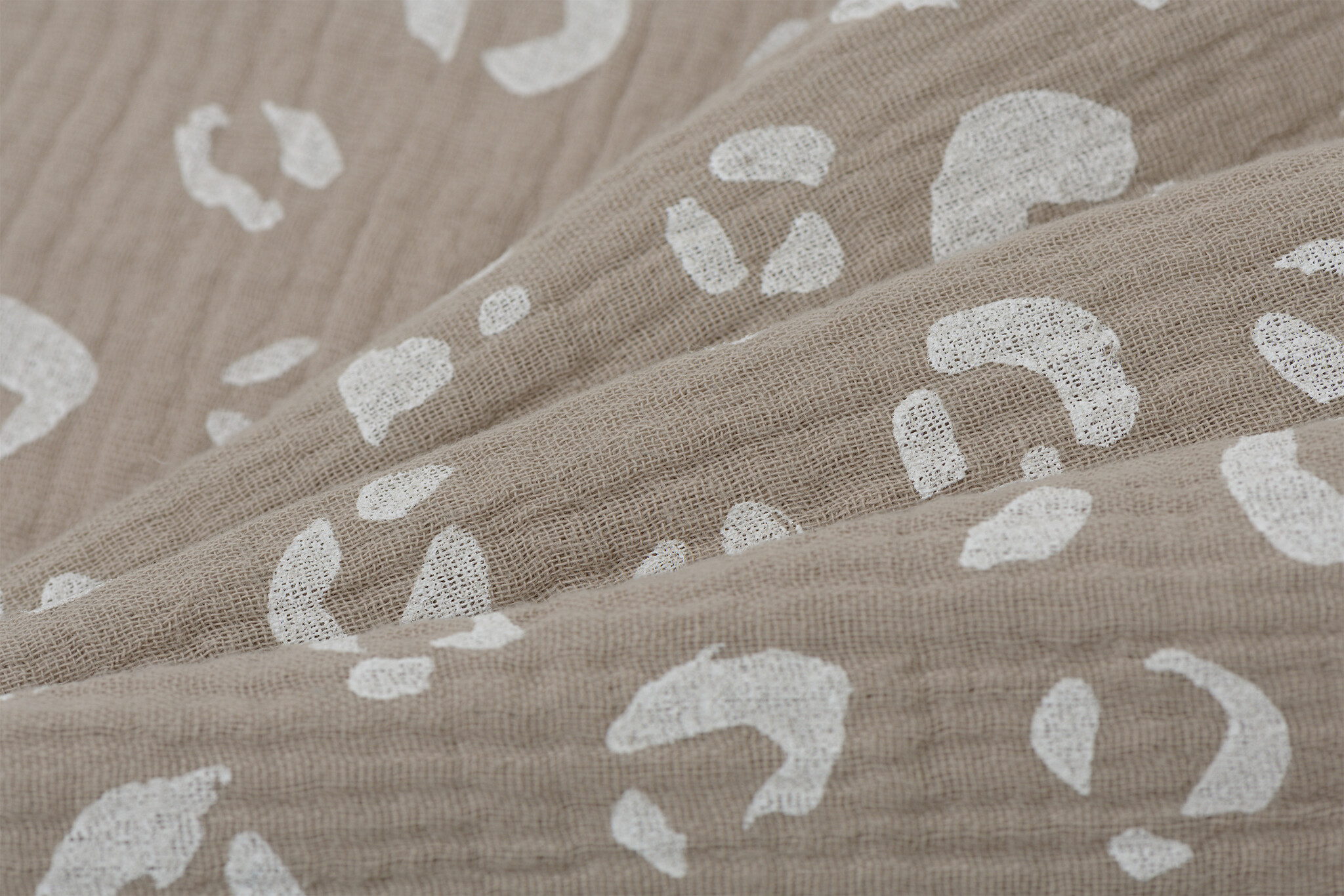 Hydrofiel Stof Panterprint Beige
