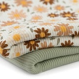 Rib Jersey Stof - Zonnebloem Ecru