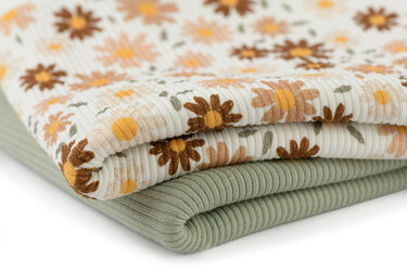 Rib Jersey Stof -  Zonnebloem Ecru