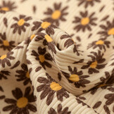 Rib Jersey Stof -  Zonnebloem Beige