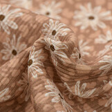 Rib Jersey Stof - Bloemen Luipaard