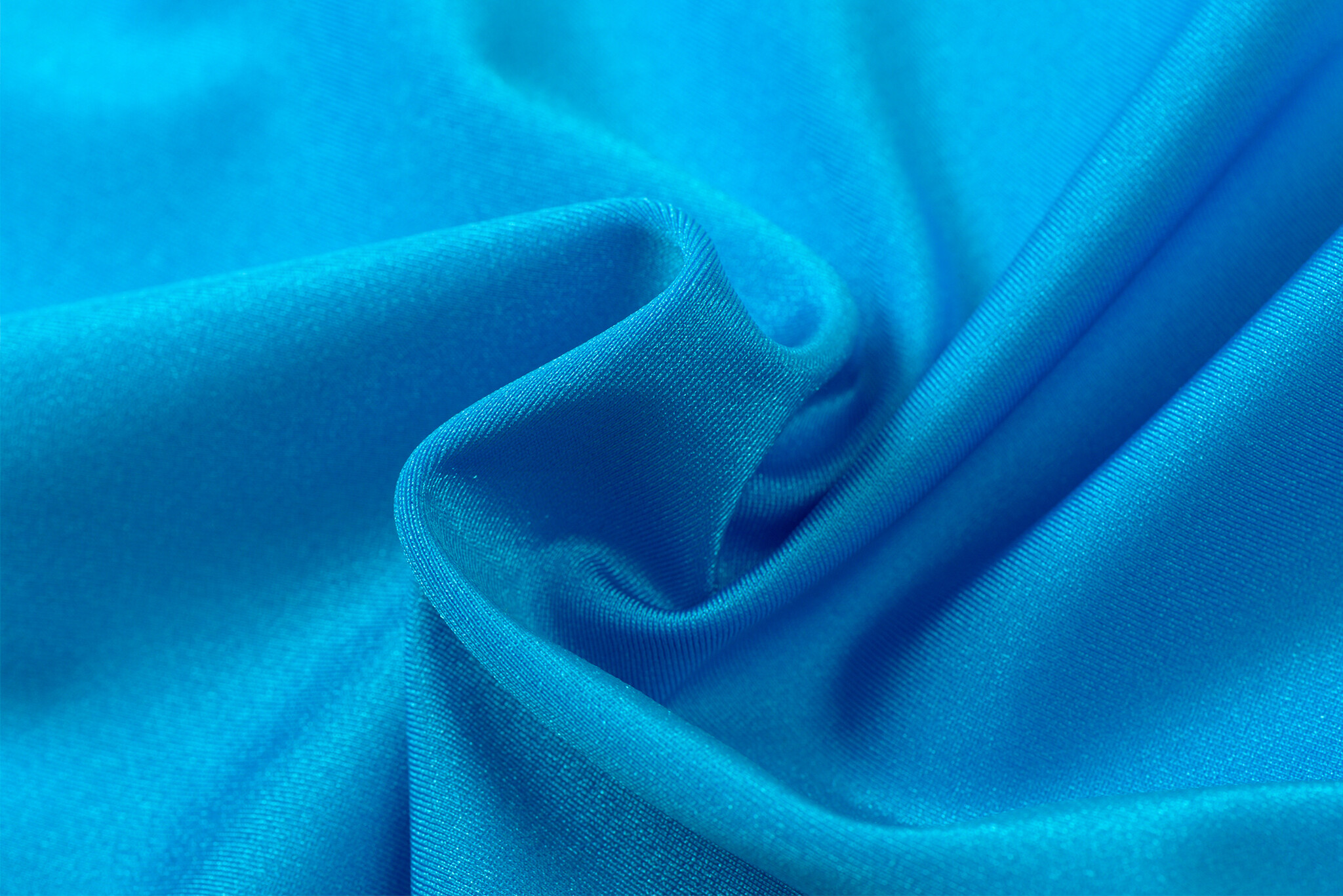 Lycra Stof Glanzend Turquoise voor Badkleding | Stoffen Online