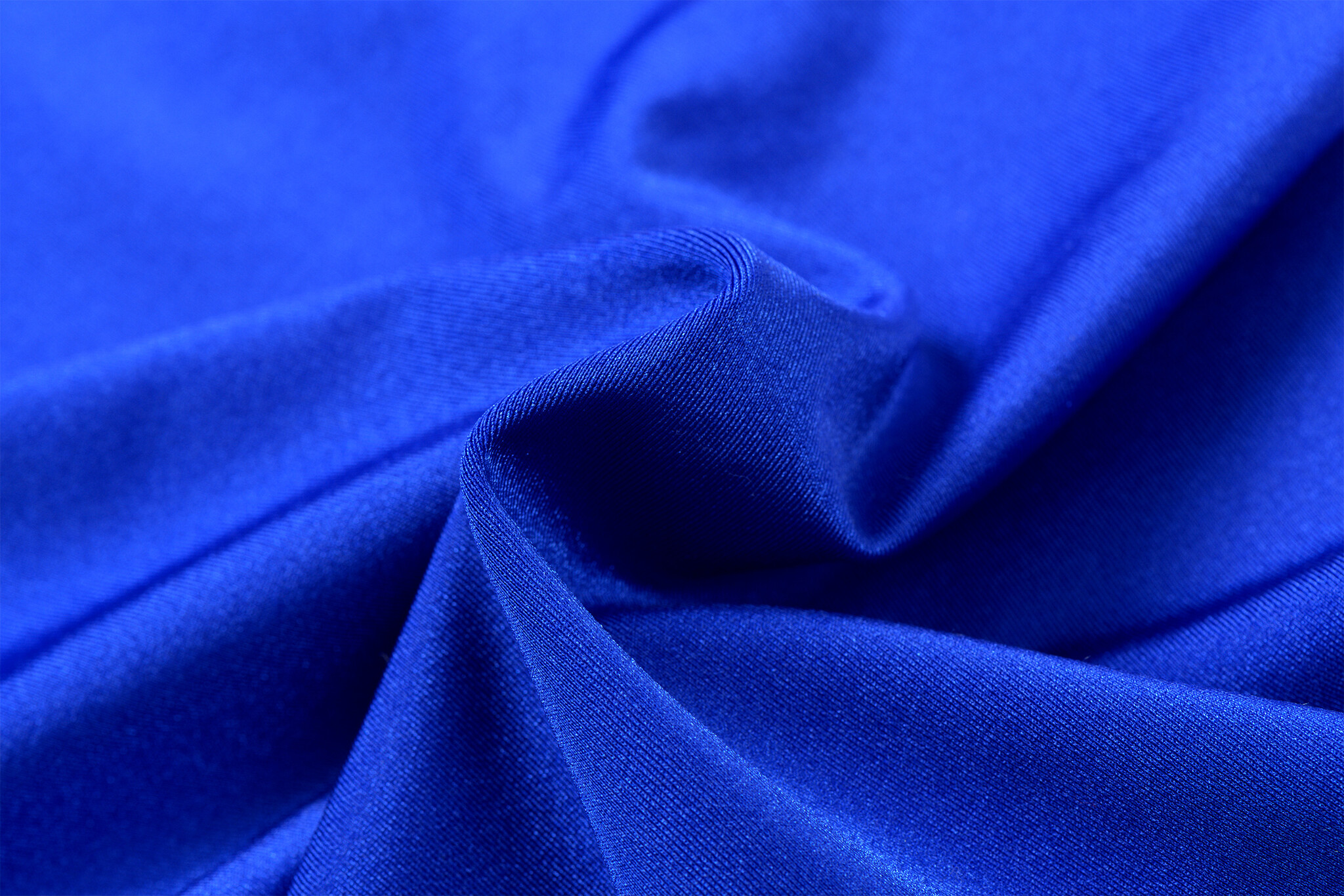 Lycra Stof (Glanzend) Kobaltblauw
