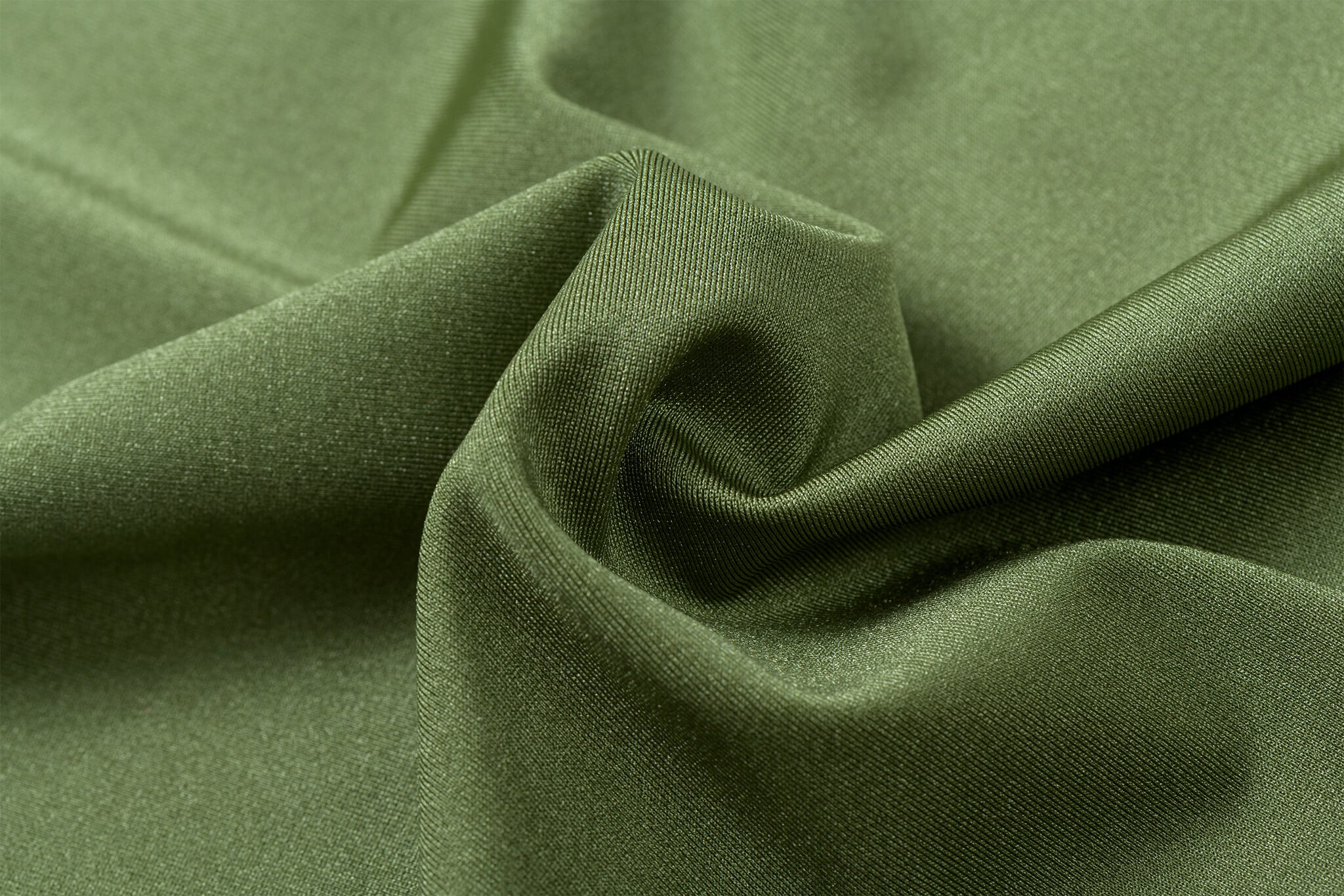 Lycra Stof Glanzend Olijf Groen – Soepel en Rekbaar | Stoffen Online