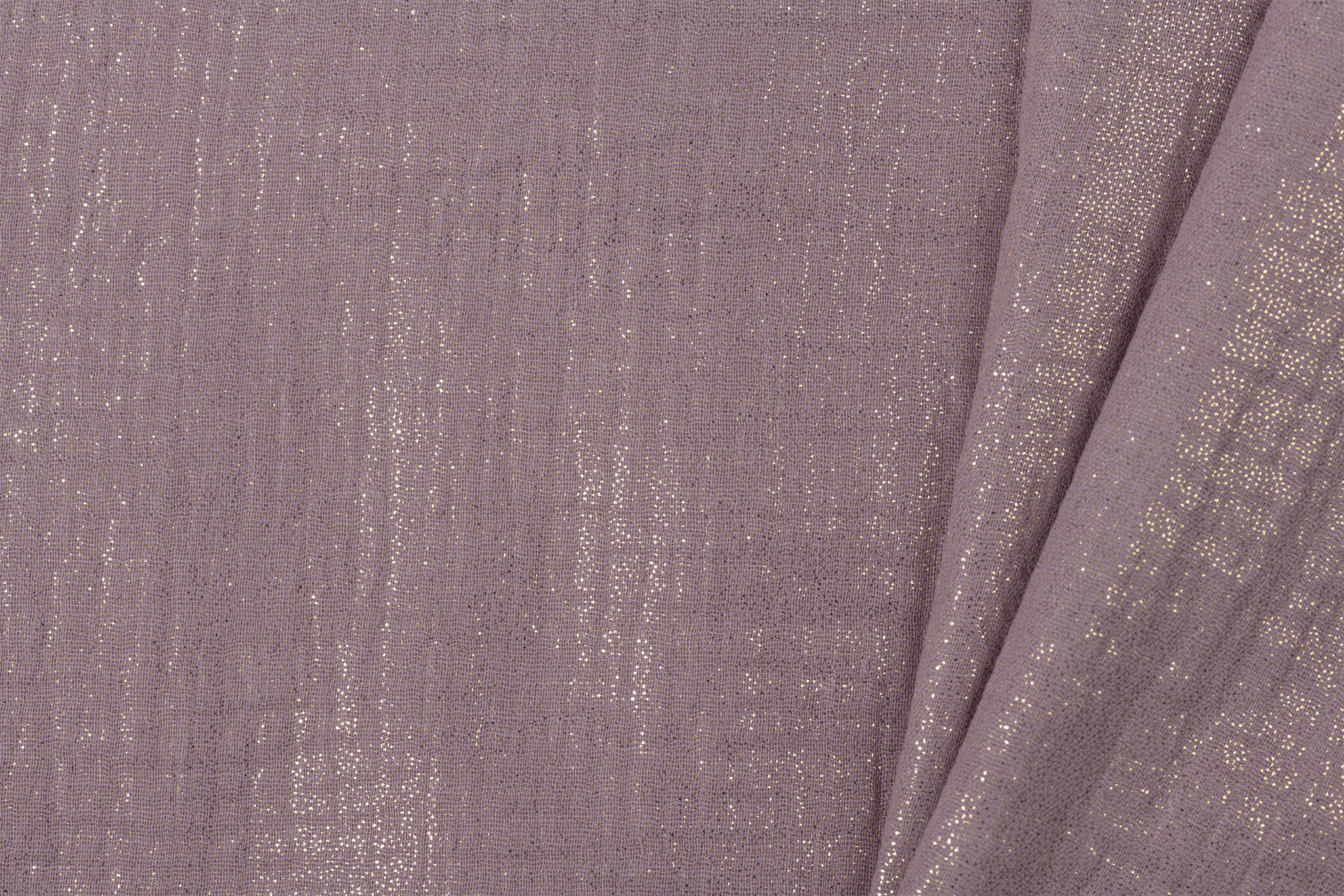 Double gauze katoen glitter vintage lila