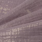 Double gauze katoen glitter vintage lila